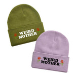 Weird Mother and Roses Embroidered Beanie in 3 color ways