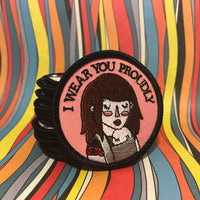 I Wear You Proudly, Baby wearing patch. 2 inches in size.