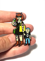 Weird Mother and Child Hard Enamel Pin