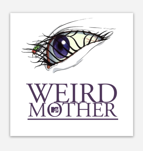 90s Eye Cartoon Weird Mother 3x3 inch Square Sticker